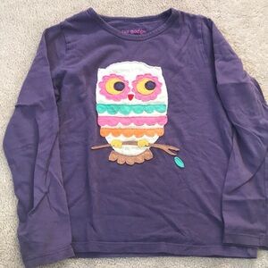 Long sleeve owl appliqué , mini Boden size 6-7